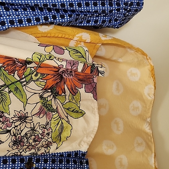 Anthropologie Preppy Maeve The Paz Button Down Colorful Patchwork Blouse Sz XLP - Picture 15 of 16
